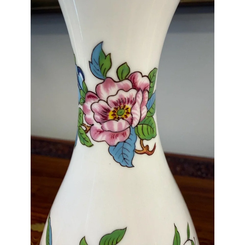 Vintage Aynsley Pembroke Bud Vase • Fine Bone China Bird Floral Vase